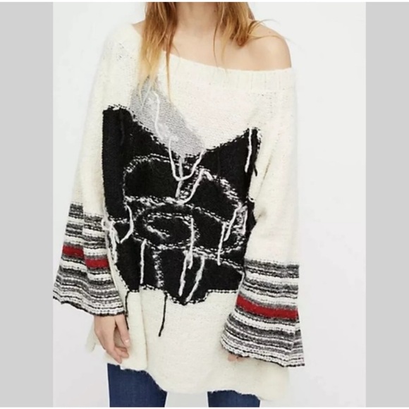 Off Shoulder Sweater 2x | $198 tags | Free People NWT Alpaca Oversized - Picture 1 of 11